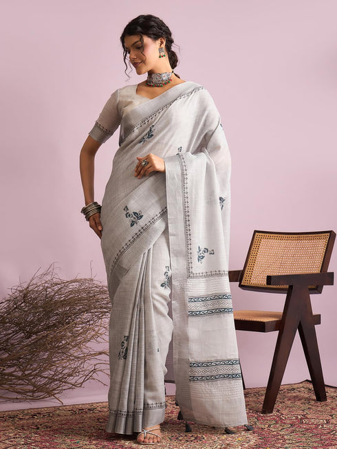 Vasthrlay Printed Unstitched Blouse Ethnic Wear