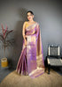 Vasthrlay Banarasi Weaving Lavendar