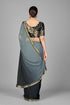 Vasthrlay Two Tone Georgette Turquoise Embroidered