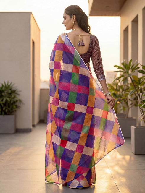Vasthrlay Printed Multi Saree