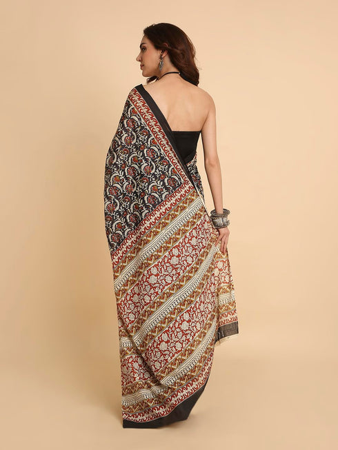 Vasthrlay Lightweight Breathable Traditional Printed Saree
