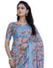 Vasthrlay Womens Cotton Unstitched Teal Saree