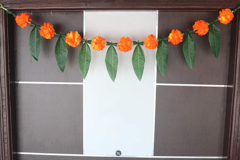 Reusable Artificial Flowers Hanging Garlands with Mango Leaf