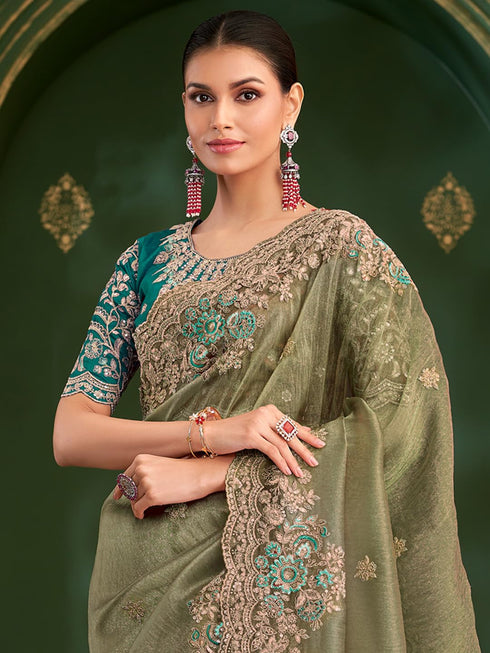 Vasthrlay Embroidery Unstitched Designer Tfh Ethnic Wear