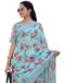 Vasthrlay Womens Printed Unstitched Cream Saree