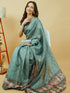 Vasthrlay Green1 Polyester Saree With Unstitched Blouse Piece