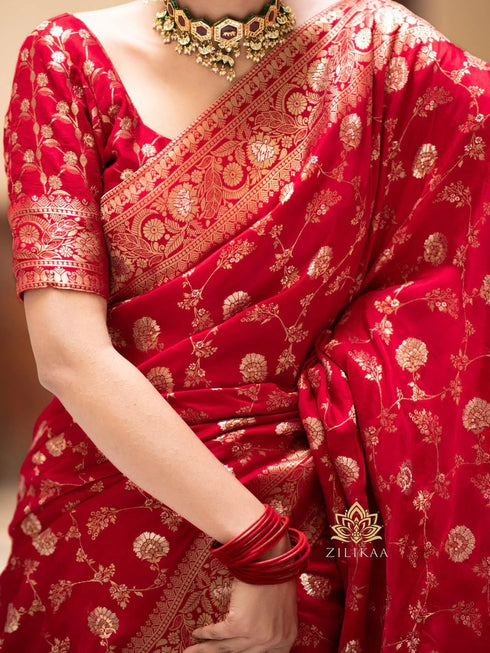 Vasthrlay Banarasi Unstitched Saree