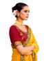 Vasthrlay Georgette Embroidery Unstitched Red Saree