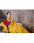 Vasthrlay Georgette Embroidery Unstitched Yellow Saree