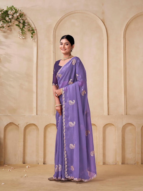 Vasthrlay Georgette Embroidery Unstitched