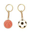 Oncro Football Basketball Sports Charm Key Ring Keychain
