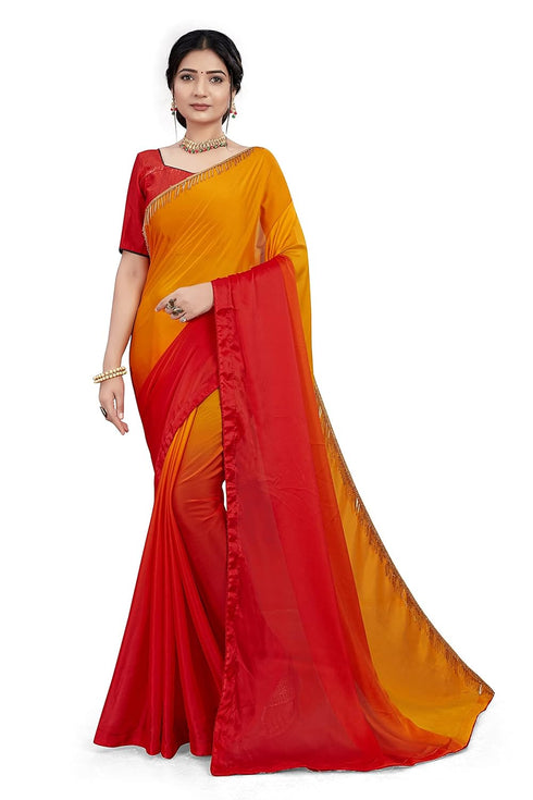 Vasthrlay Rangoli Blouse Orange Ethnic Wear