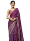 Vasthrlay Georgette Printed Unstitched Orange Saree
