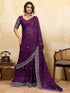 Vasthrlay Chiffon Striped Unstitched Sum Ethnic Wear