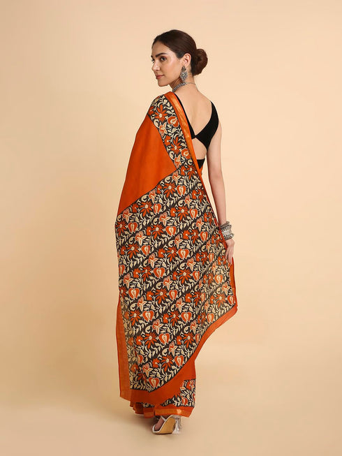 Vasthrlay Lightweight Breathable Traditional Printed Saree