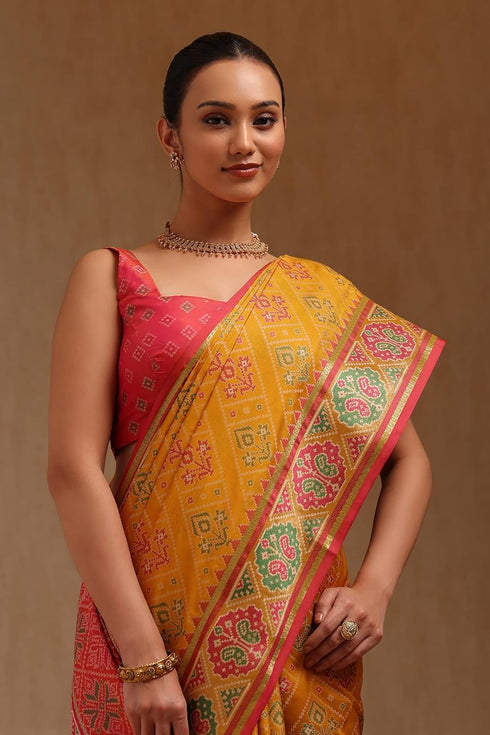 Vasthrlay Mustard Woven Design