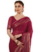 Vasthrlay Georgette Printed Unstitched Maroon Saree