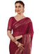 Vasthrlay Georgette Printed Rani Pink Saree With Unstitched Blouse Piece