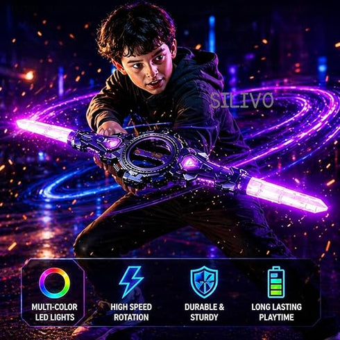 Retractable Rechargeable LED Spark Sword