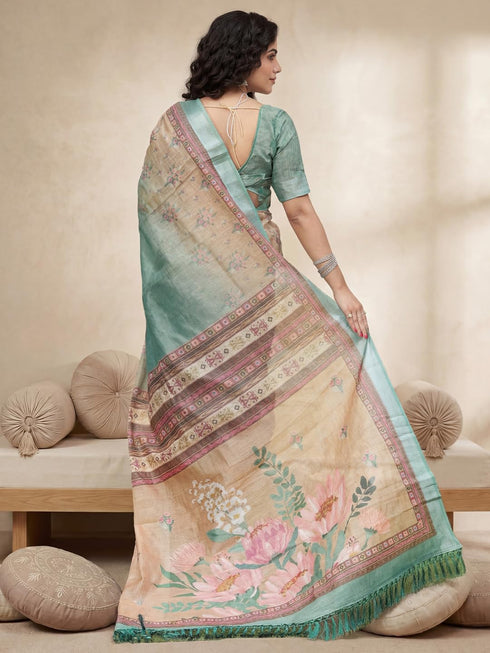 Vasthrlay Printed Handloom Unstitched Traditional Ethnic Wear