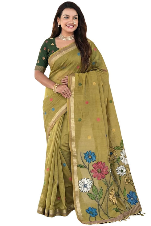 Vasthrlay Kanjivaram Cotton Blouse Ethnic Wear
