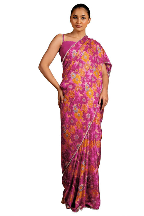 Vasthrlay Fashion Georgette Dark Multicolor Ethnic Wear