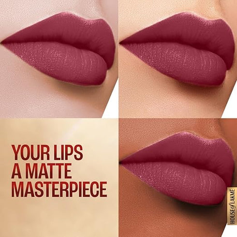 LAKMÉ 9To5 Primer + Matte Lip Color Mp5 Maroon Mix