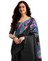 Vasthrlay Womens Printed Unstitched White Saree