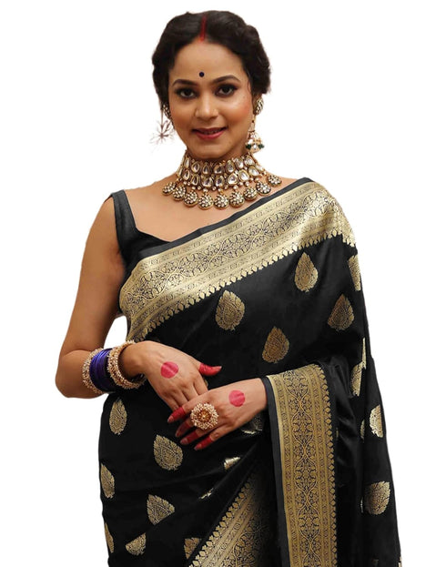 Vasthrlay Kanjivaram Banarasi Wedding Orange Saree