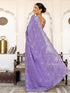 Vasthrlay Shimmer Embroidery Olive Saree
