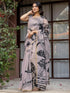 Vasthrlay Womens Printed Unstitched Multicolor Saree