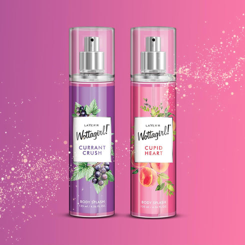 Layer'r Wottagirl Cupid Heart & Currant Crush Body Splash Combo For Women (Pack Of 2)