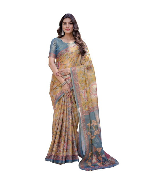 Vasthrlay Handloom Cotton Tassels Saree