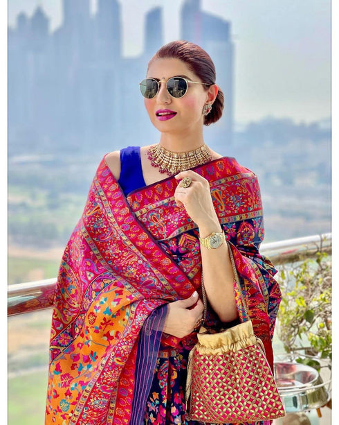 Vasthrlay Kanjivaram Handloom Kashmiri Ethnic Wear