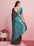 Vasthrlay Blue Banarasi Traditional Unstitched Saree