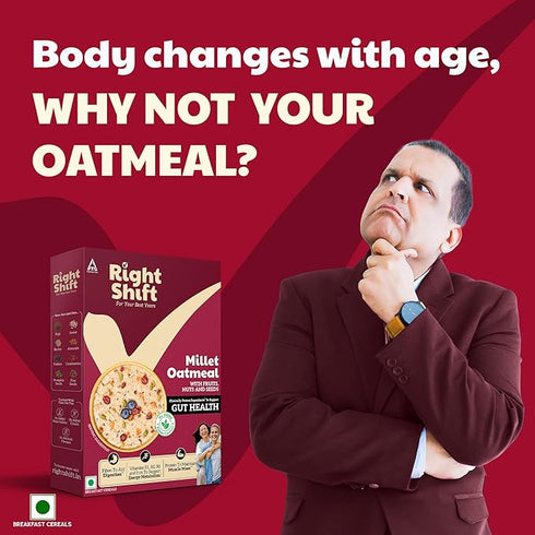 ITC Right Shift Millet Oatmeal |Rolled Oats, Dry Fruits, Seeds | High Protein Oats