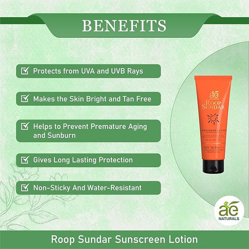 Ae Naturals Roop Sundar Sunscreen Lotion SPF 50 PA+++ 100 ml