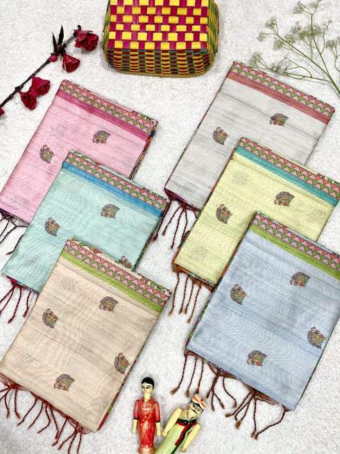 Vasthrlay Tussar Saree Madhubani
