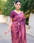 Vasthrlay Purple Banarasi Saree