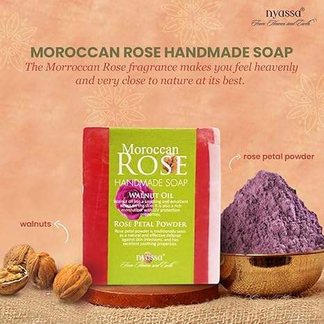 Nyassa Moroccan Rose Natural Bathing Handmade Soap