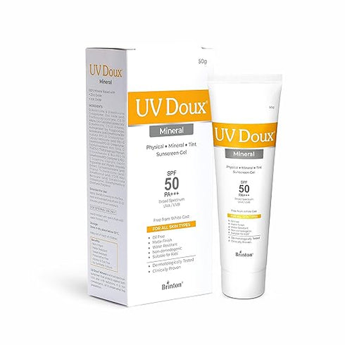 Brinton UV Doux SPF 50 PA+++ Mineral Based Sunscreen Gel With No White Cast