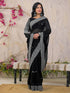 Vasthrlay Shimmer Embroidery Mustard Mustard Yellow Saree