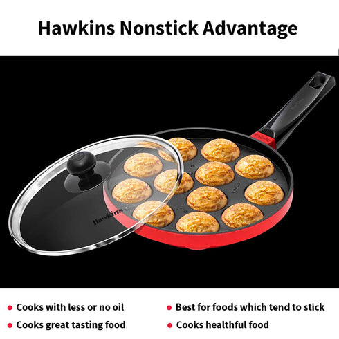 Hawkins Nonstick Appe Pan with Glass Lid| 12 Cups