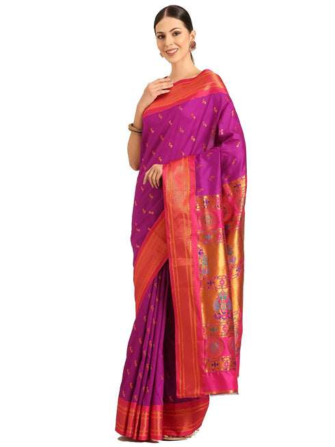 Vasthrlay Paithani Purple Saree