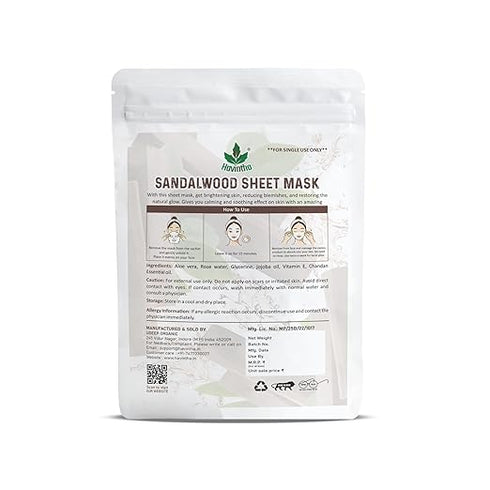 Havintha - Sandalwood Face Sheet Mask For Glowing Skin