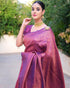 Vasthrlay Purple Banarasi Saree