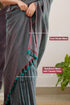 Vasthrlay Handloom Printed Unstitched Purple Ethnic Wear