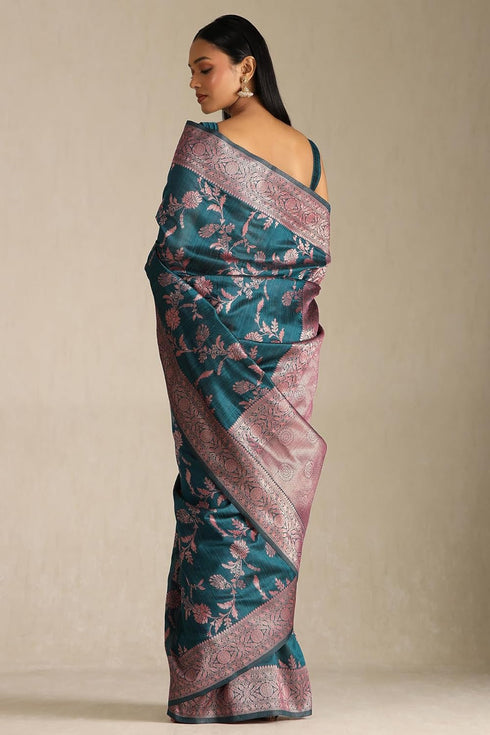 Vasthrlay Tussar Floral Print