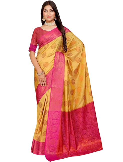 Vasthrlay Banarasi Mehendi Ethnic Wear