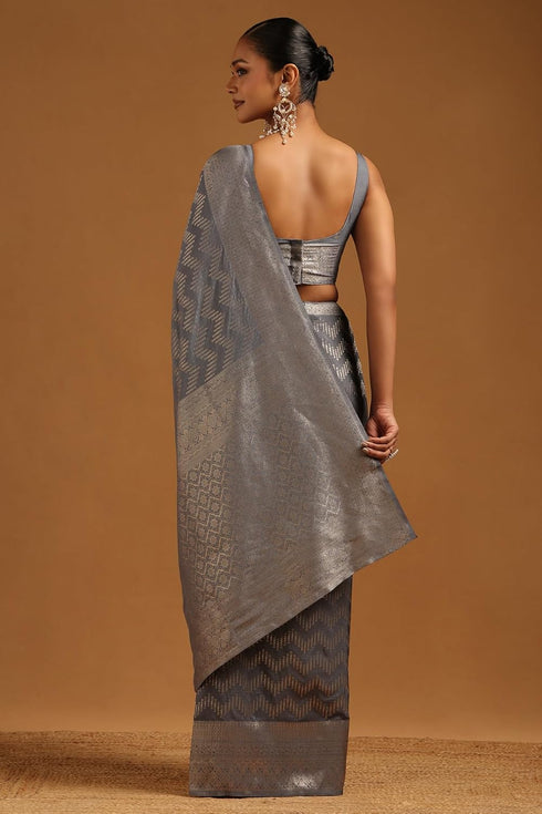 Vasthrlay Orange Georgette Woven